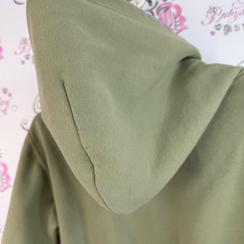 Ardene cropped sweater hoodie Olive Green Women's Cropped Hoodie Jacket - Picture 8 of 13